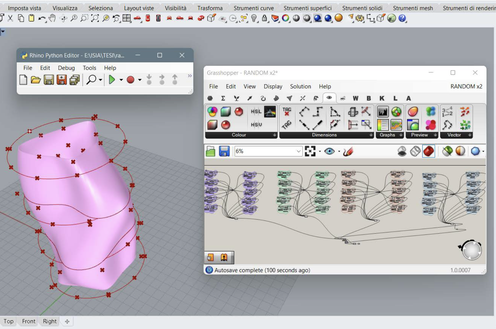 Random Vasellame Grasshopper automation
