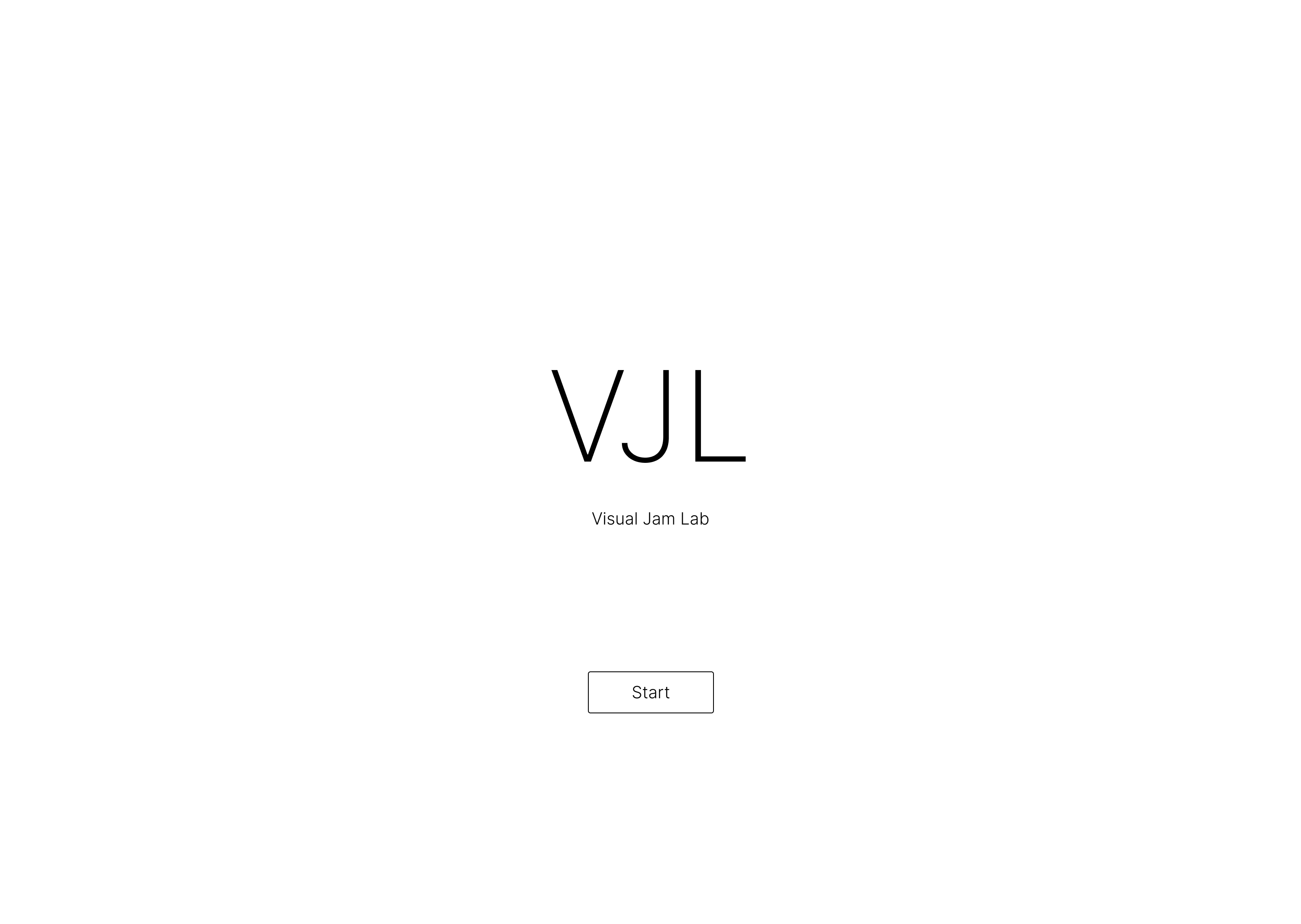 Visual Jam Lab VST landing screen